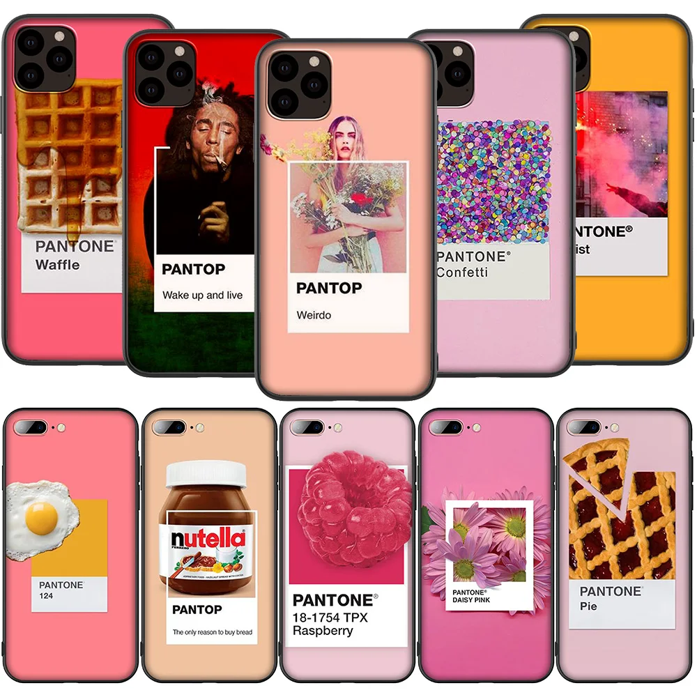 Мягкий силиконовый чехол T142 Pantone карамельных цветов для iPhone 12 Mini 11 Pro XS Max XR X 8 7 6 6S