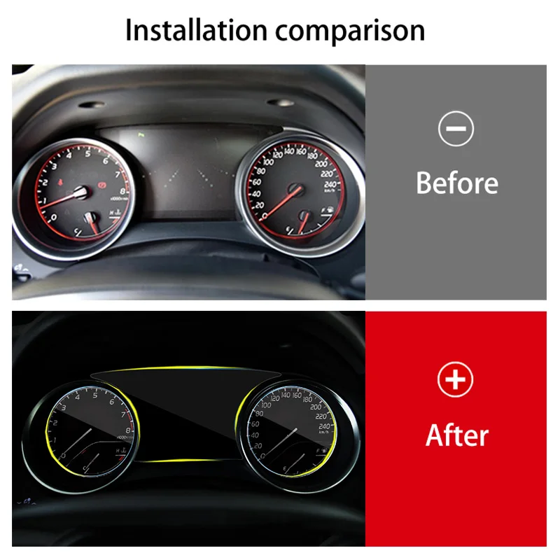 Мягкая защитная пленка HD для приборной панели автомобиля 3 шт./компл. Toyota/Daihatsu