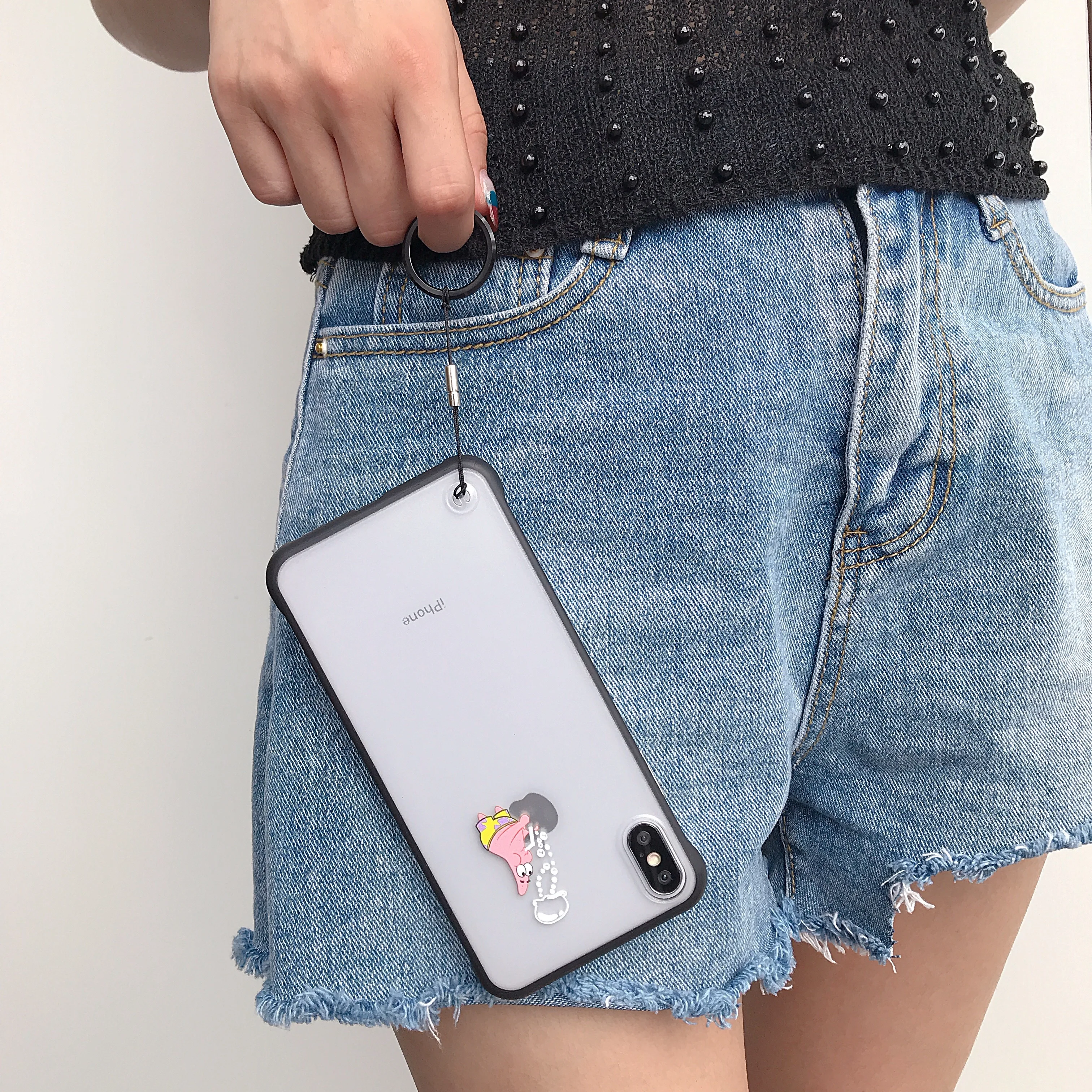 Губка Боб и Патрик Бескаркасный Жесткий телефон чехол для iPhone 7 6 6S 8 Plus XS Max X XR