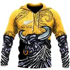 Новая Зеландия Таранаки маори бык 3D печать толстовка мужская женская Харадзюку Верхняя одежда пуловер на молнии Свитшот Повседневная куртка унисекс