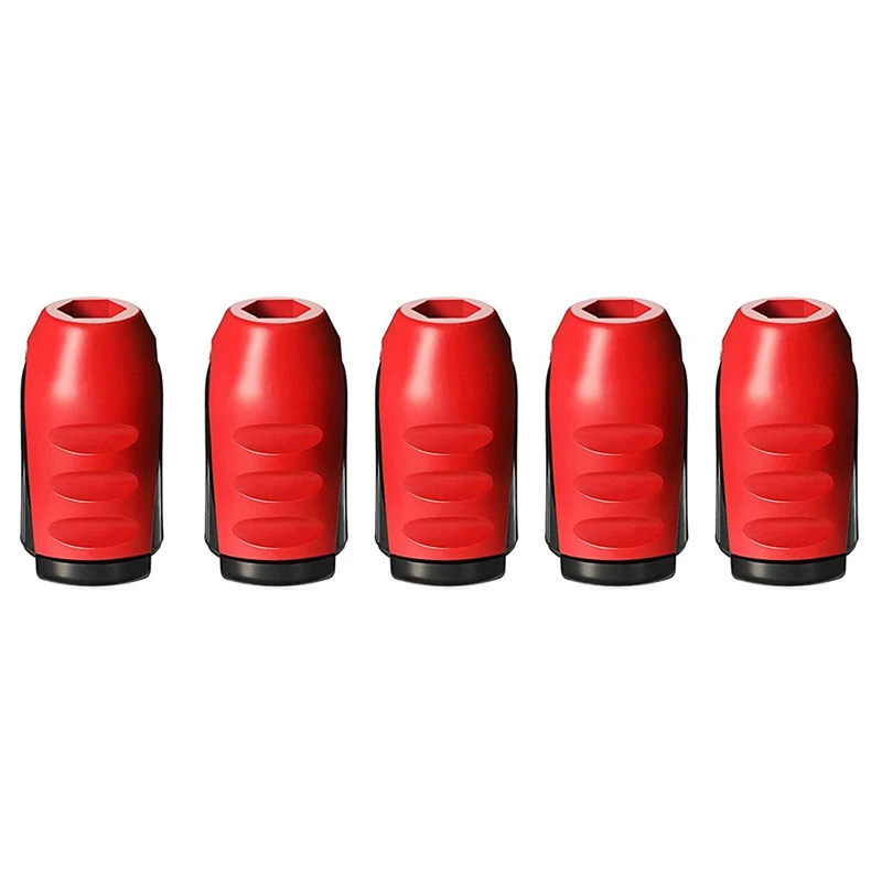 

5 Pcs Magnetic Screw Holder Rings 1/4 Inch/ 6.35 Mm Screwdriver Driver Bits Magnetizer For Electric Drill And Hand Tools