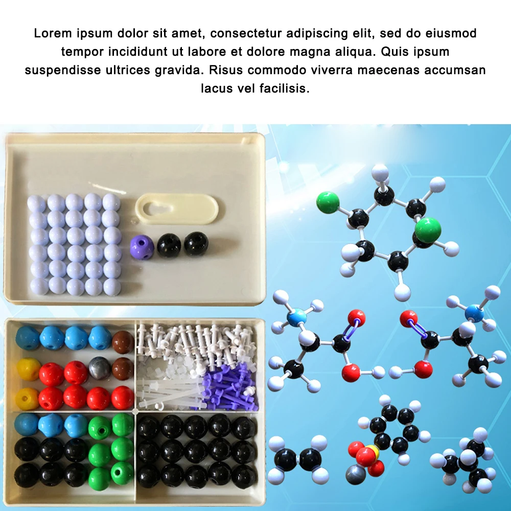 PP Chemistry Molecular Model Kit Organic and Inorganic Modeling Set Science Teaching Learning Aids for Teacher Students | Дом и сад