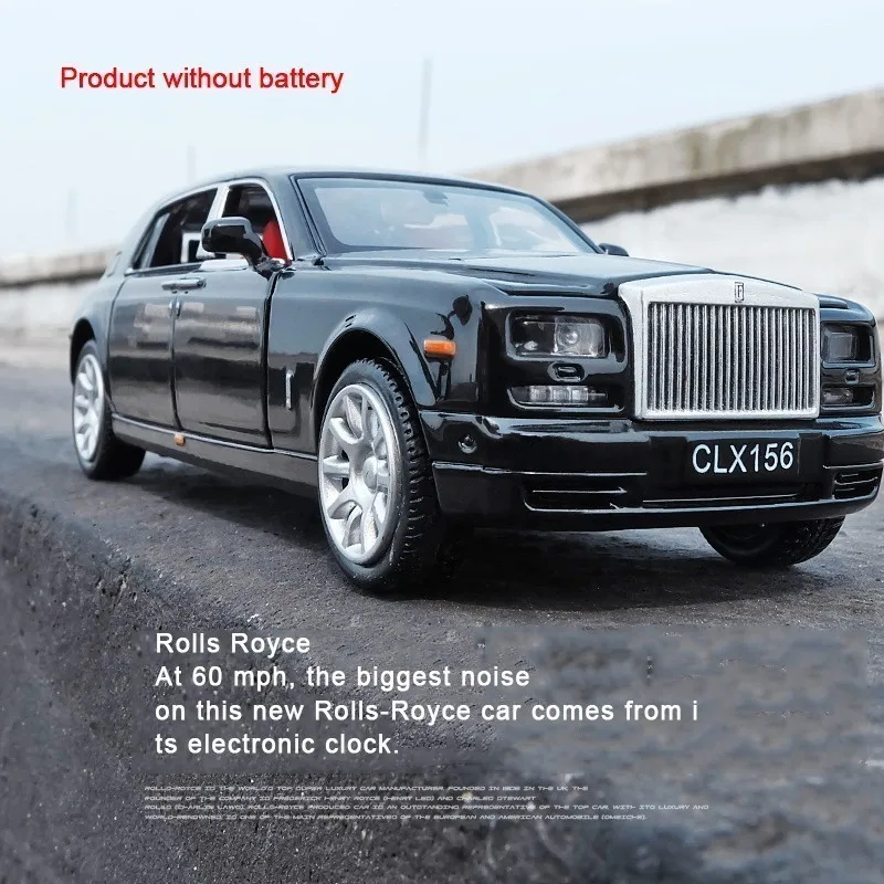 1/36 Rolls Royce Phantom литая под давлением Модель автомобиля игрушки металлический автомобиль Игрушечная модель автомобиля черная удлиненная коллекция лимузина 6 дверей