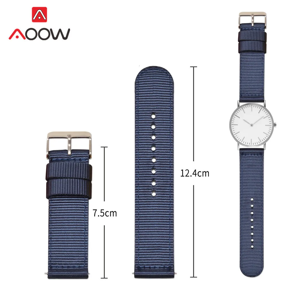 Цветной нейлоновый ремешок 18 мм 20 мм 22 мм 24 мм для samsung Galaxy Watch Active 42 мм 46 мм S2 S3 быстросъемный браслет аксессуары