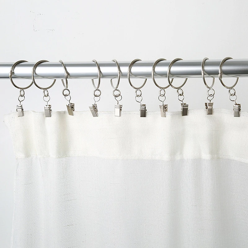 

50 Pcs Sturdy Durable Window Curtain Hook Clips Home Window Accessories Solid Iron Drapery Hook Clamps Drapery Clips Holder