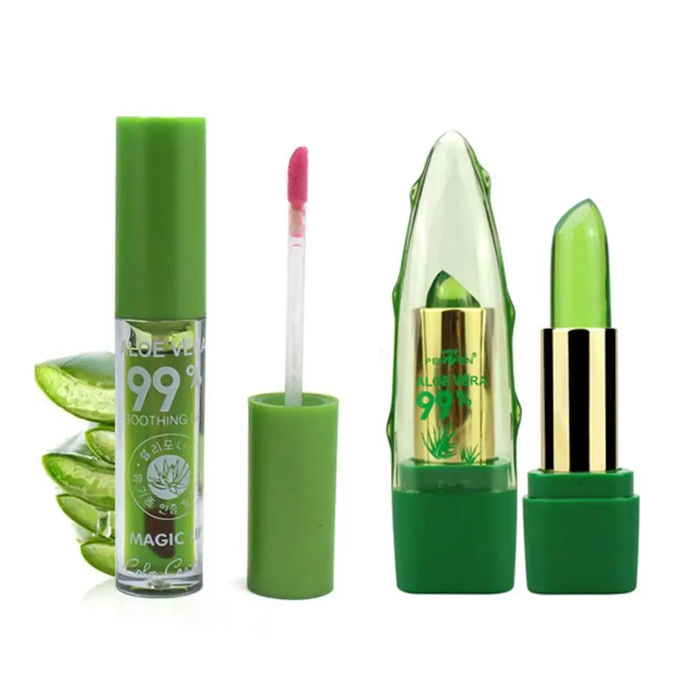 

Aloe gel chameleon jelly lipstick plant temperature change lip balm penny aloe vera gel coloring jelly lipstick
