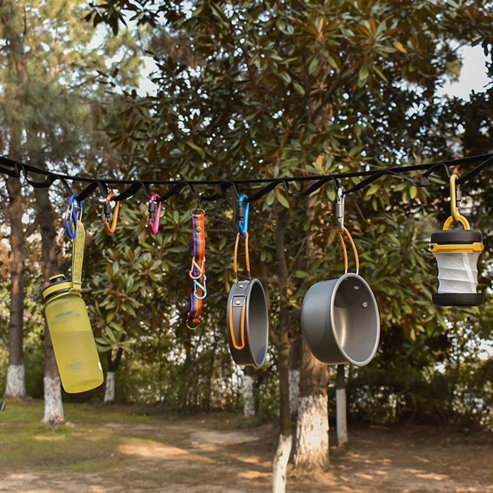 

4.3m Hanging Rope Multi-purpose Clothesline Adjustable Anti-slip Canopy Hanging Rope Outdoor Camping Accessories