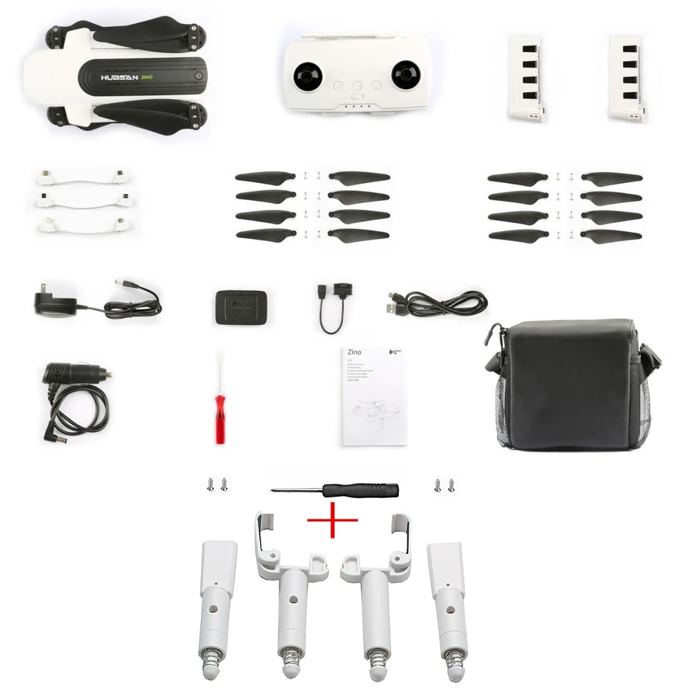 sets 6 Hubsan H117S Zino gps 5,8G 1 KM brazo plegable FPV con cardan UHD 4 K cardan de 3 ejes Радиоуправляемый Дрон Квадрокоптер RTF de alta velocidad - Цвет: sets 6