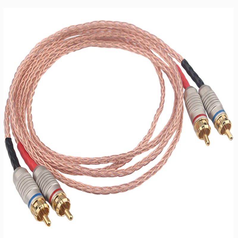 

1 пара RCA dual lotus hifi кабель для динамика OCC посеребренный аудиокабель сигнальный кабель