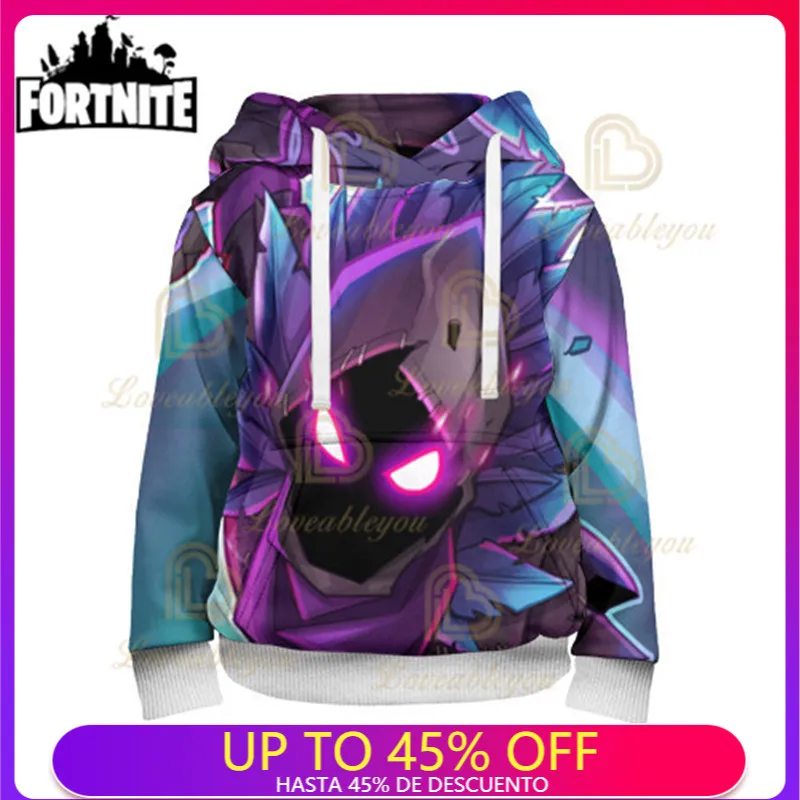 Детская толстовка с капюшоном свитшот куртка Fortnite Victory уличная одежда 3D рисунком