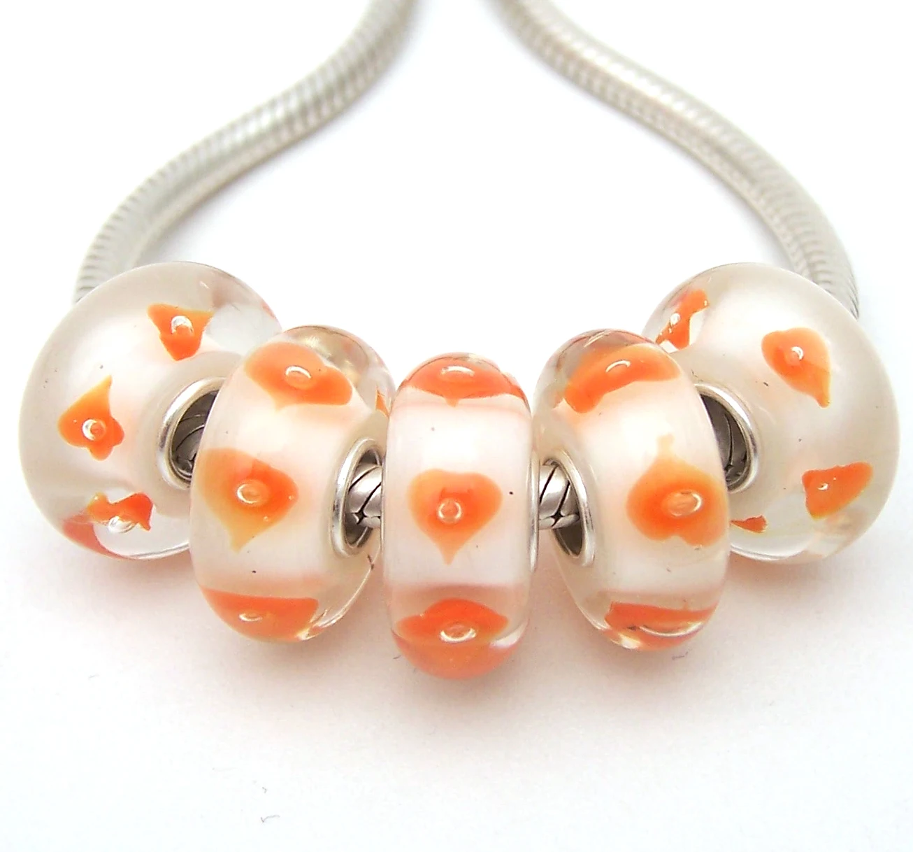 

JGWGT 2292 5X 100% Authenticity S925 Sterling Silver Beads Murano Glass beads Fit European Charms Bracelet diy jewelry Lampwork