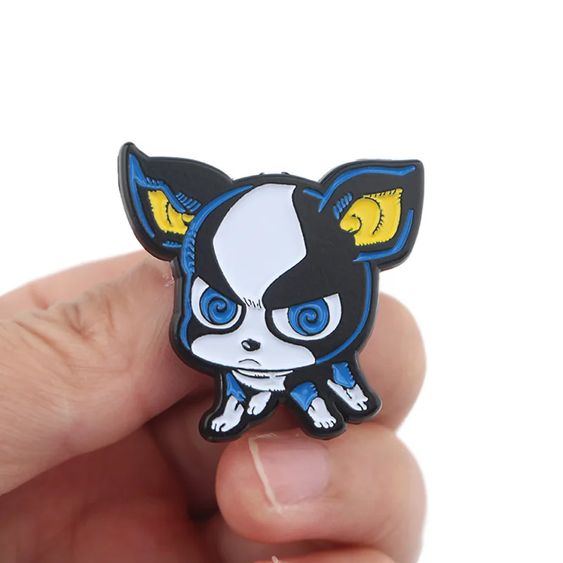 

K643 Cartoon Anime Jewelry Dogs Pins Metal Enamel Pin and Brooches Backpack/Bags Badge Denim Brooch Collar Jewelry Gifts