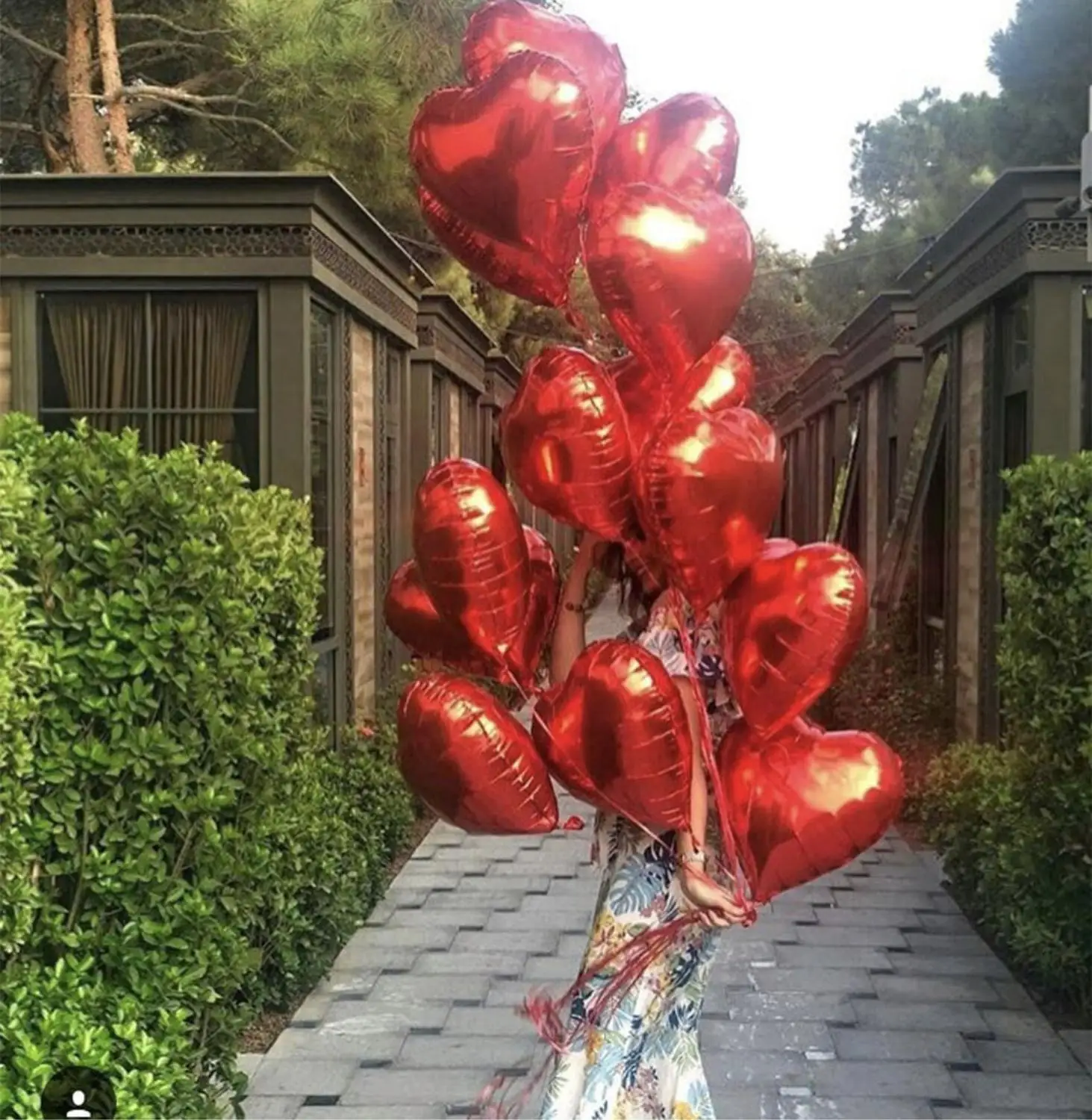 8 шт 18 Inch цвета розового золота красный Фольга формой сердца Воздушные шары брак