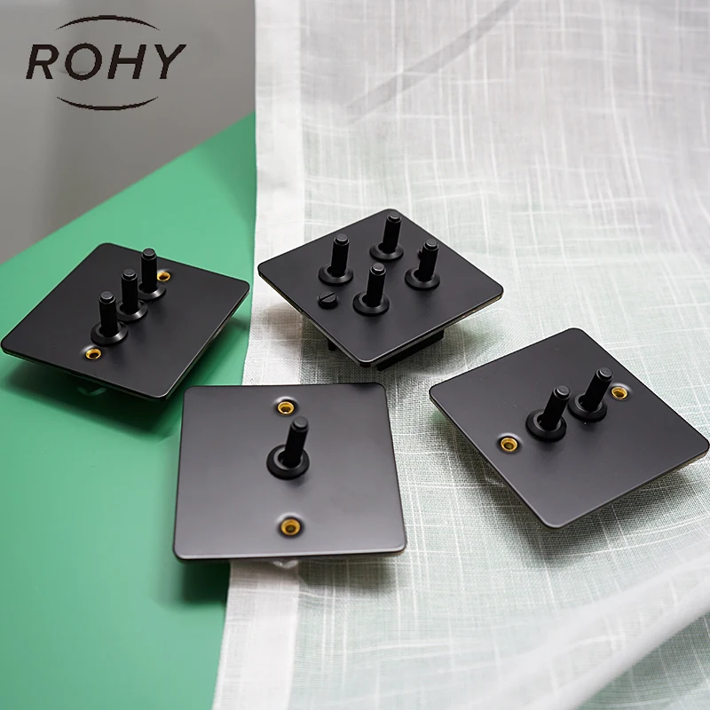 Черная полоса 110-250 В электрические розетки светильник переключатель