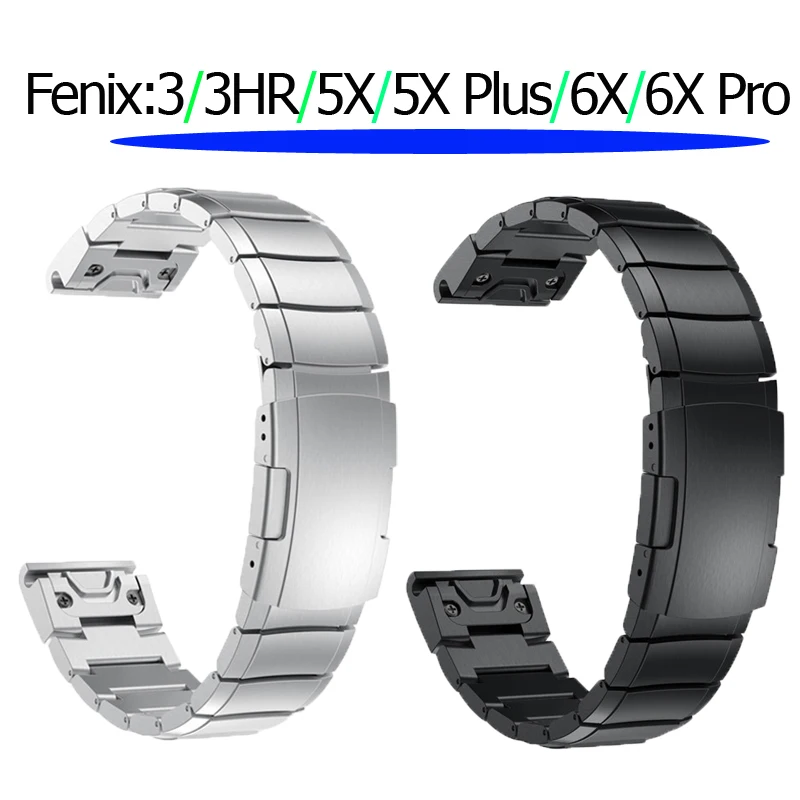 COMLYO металлический браслет для Garmin fenix 5X 6X 3 3HR plus Pro смарт ремешок быстросъемный