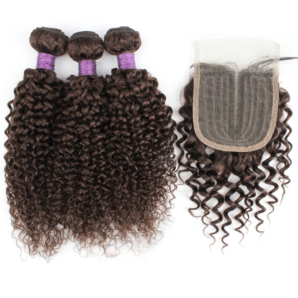 Bobbi Collection 3 пряди кружевной застежкой средняя часть 200 г/компл. Джерри вьющиеся