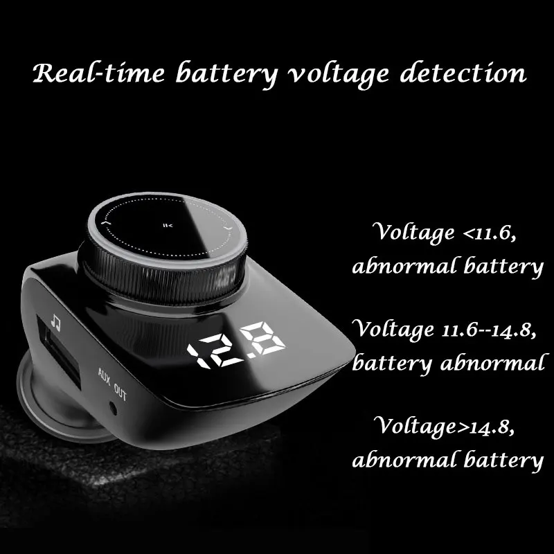 Fm-трансмиттер модулятор беспроводной Bluetooth 5 0 AUX Автомобильный MP3-плеер двойное