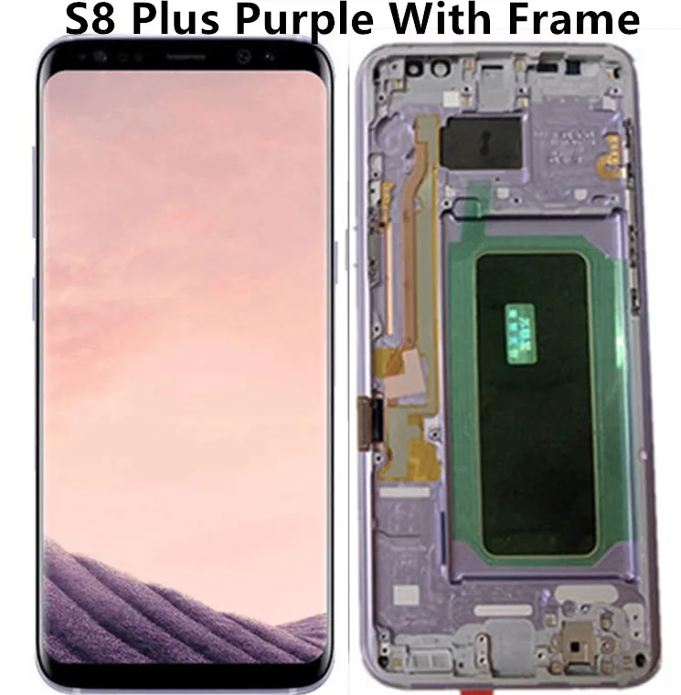 S8 Plus Purple Frame ЖК-дисплей для samsung Galaxy S8, ЖК-дисплей S8 plus, G950, G950F, G955fd, G955F, G955, с тенью, с сенсорным экраном, оцифровать - Цвет: S8 Plus Purple Frame