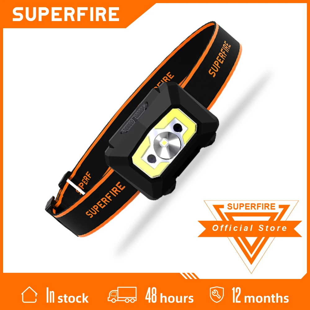 

Налобный фонарь SUPERFIRE X30 с датчиком движения, миниатюрный светодиодный COB фонарь с зарядкой от USB для рыбалки, кемпинга, охоты