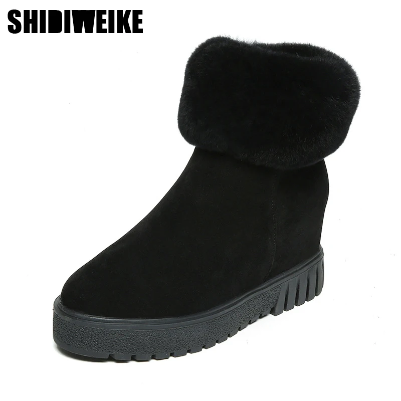 2020 г. новые модные женские ботинки зимние уличные теплые замшевые сапоги