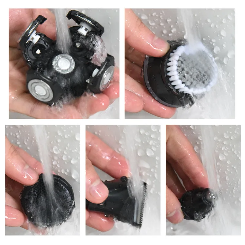 5 в 1 плавающие головки для электробритва мужчин с USB зарядкой моющаяся машинка