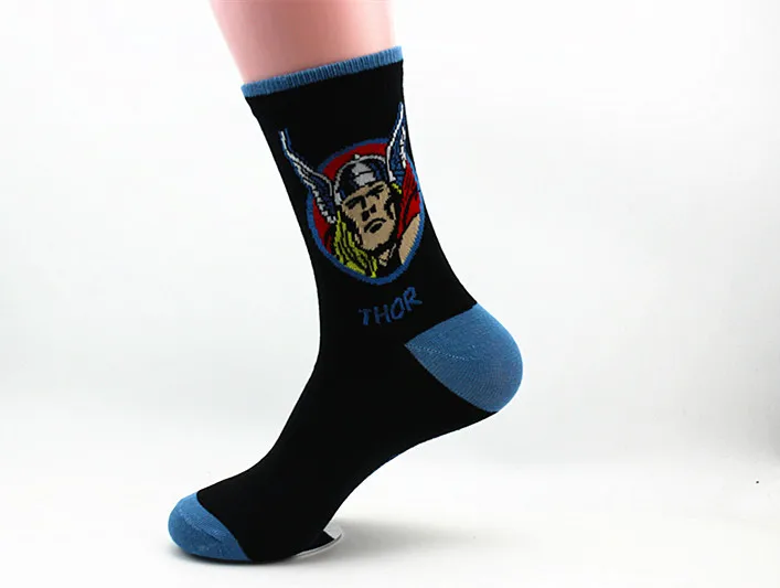 Marvel Comics Hero Avengers Super Hero Fashion Socks Funny Patterns Captain America Iron Man Street Fashion Novelty Cool Socks