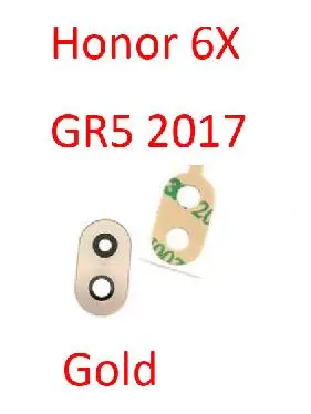 6X Gold 2 шт./лот, для huawei honor 6X 7X 8X Y7 Pro Prime Y6 Y9 P20 P30 Lite GR5 задняя камера стекло объектив с клеем - Цвет: 6X Gold