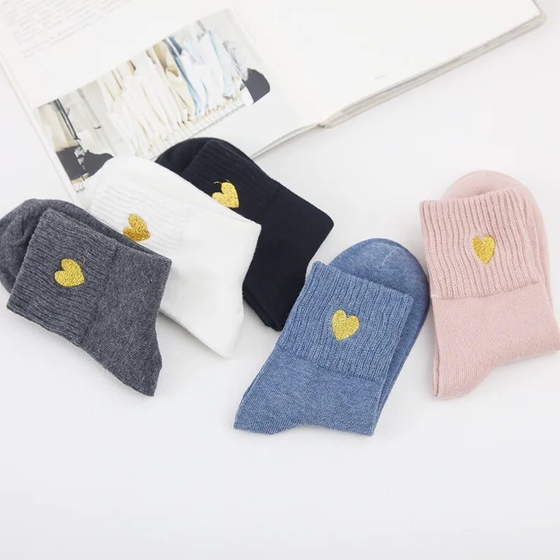 

Носки женские с вышивкой, 5 пар