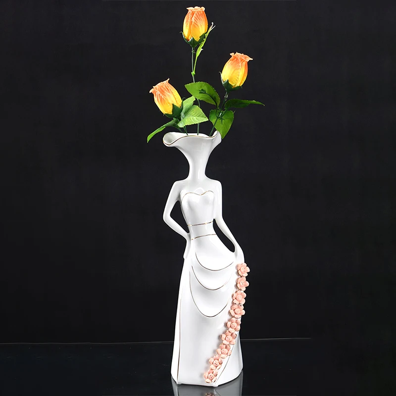 

Humanoid Ceramic Flower Pot Figurine figurines for decoration Portrait Vase Flower Arrangement Vase home decoration accessorie