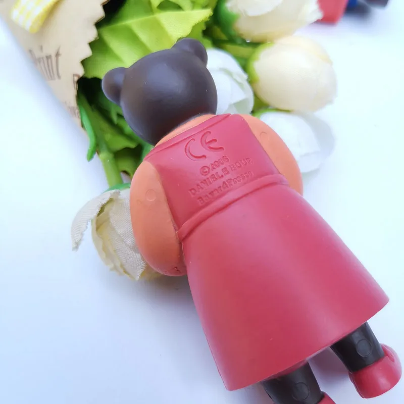 5 шт./лот милый мультяшный аниме Маленький коричневый медведь семья мама папа с