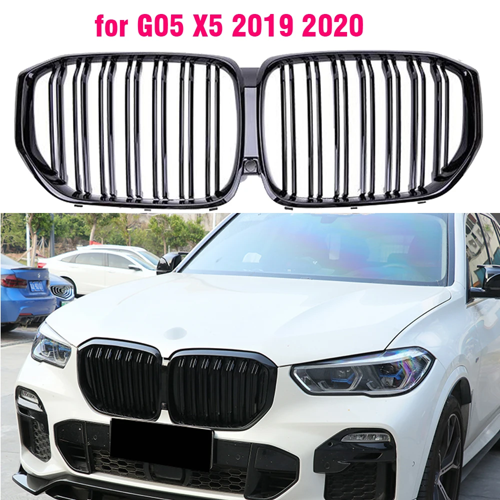 Глянцевый черный передний бампер гриль-гриля для BMW X5 G05 2019 2020 xDrive30i xDrive40i xDrive30d M