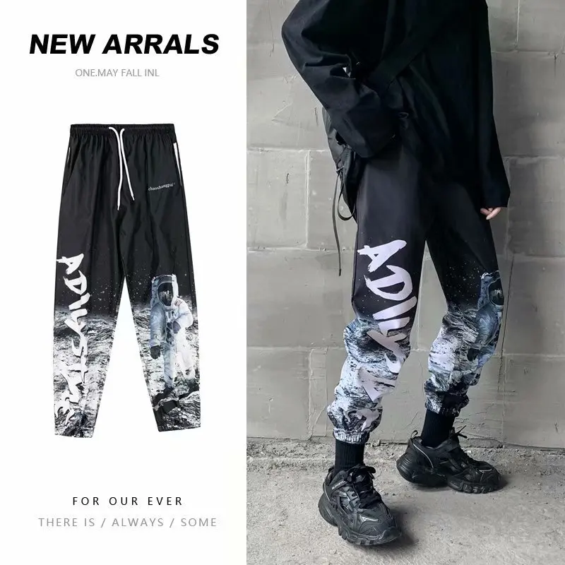 Спортивные Повседневные тренировочные брюки с буквенным принтом 2020 уличная