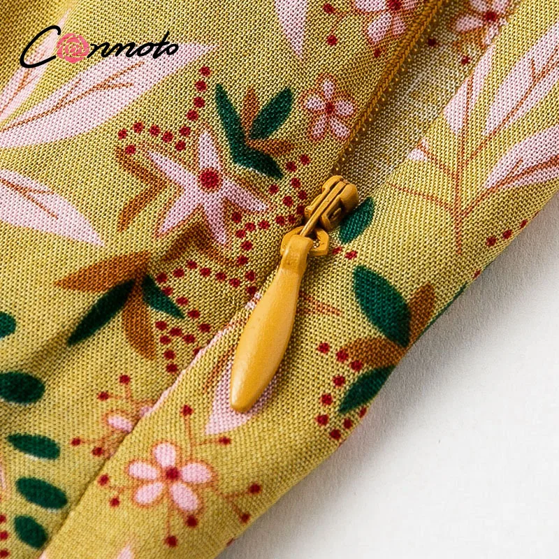 Conmoto Повседневные женские брюки с высокой талией широкие разрезом пляжные штаны