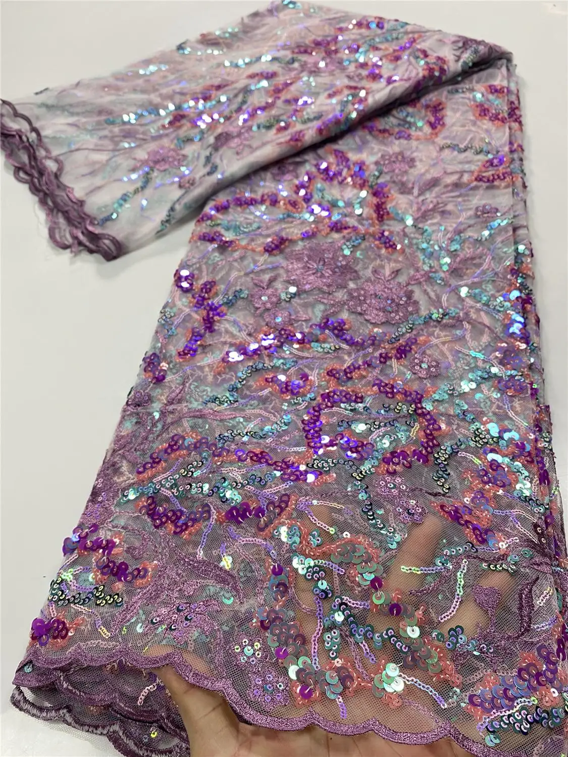 Французская кружевная ткань с блестками 2020 Высококачественная фототкань