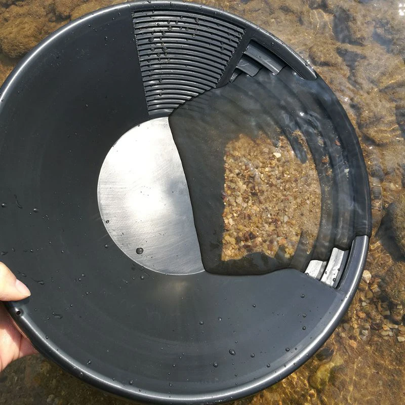 Черный пластиковый Золотой поддон для поиска самородков пескопромывки золота