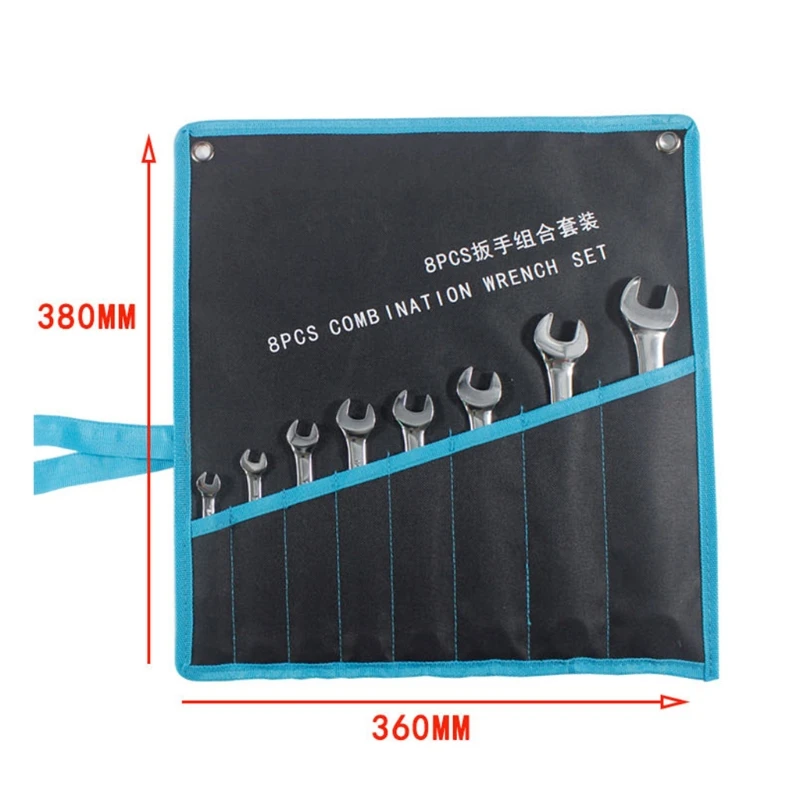 

8/11Pcs Ratchet Combination Wrench Set Hand Repair Tools with Roll-up Storage Pouch Chrome Vanadium Steel Spanner