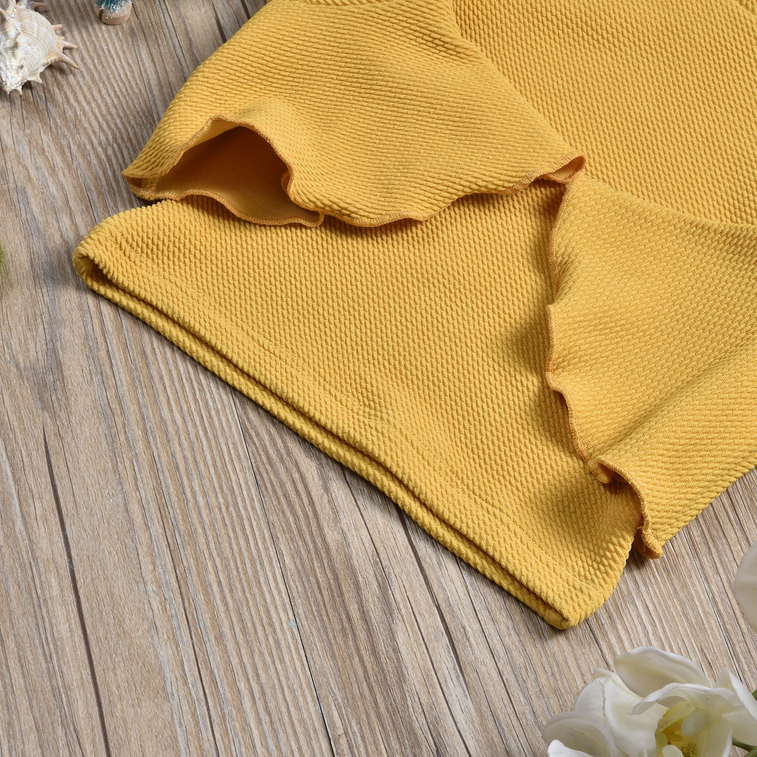 Детские топы с цветочным принтом для маленьких девочек + простые расклешенные