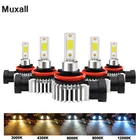 Светодиодсветодиодный лампа Muxall для автомобильных фар H7, H1, H3, H4, H11, H8, H27, 880, 881, супер лампочка, чип COB, 3000, 6000K, 8000K, Hb4, Hb3, 9005, 9006, противотуманная фара