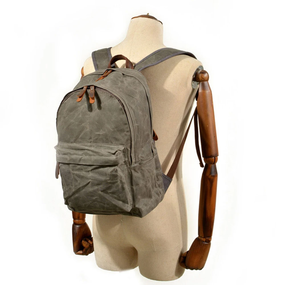 Lukegear масляные вощеные холщовые рюкзаки мужские ретро водонепроницаемые уличные