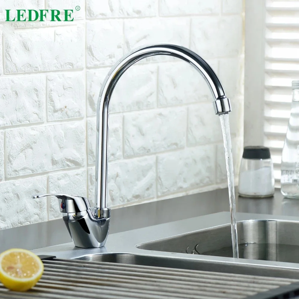 LEDFRE смеситель для кухонной раковины с одной ручкой горячей и холодной воды