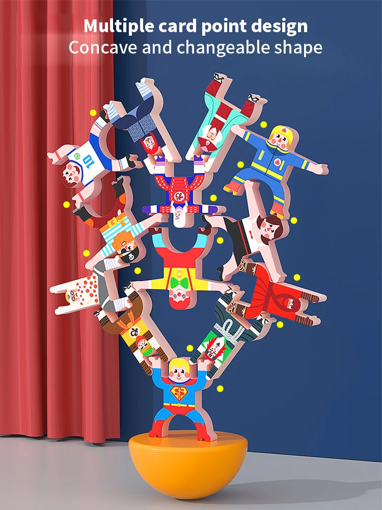 Деревянные развивающие игрушки Монтессори для детей набор Дженга балансирующие