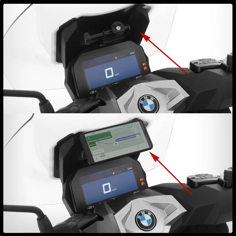 

NEW WIRELESS CHARGER Motorcycle GPS Smart Phone Navigation Bracket Adapter Mounting Holder Support For BMW C400X C 400 X C 400X
