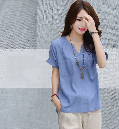 Plus Size 3XL Oversized T-shirt 2021 Summer Women's Korean Top Short Sleeve Tee Shirt Blusas Cotton And Linen Loose Tshirt Femme | Женская