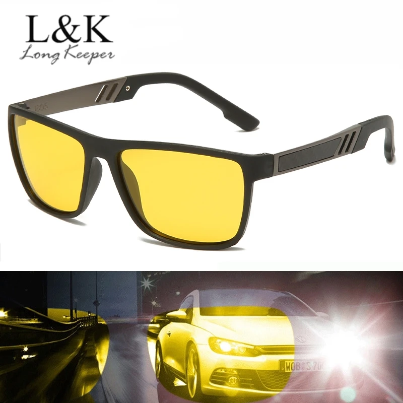 

Brand Yellow Night Vision Driving Sunglasses Men Women TR90 Polarized Sun Glasses Male Anti-glare Driver Goggles Gafas UV400