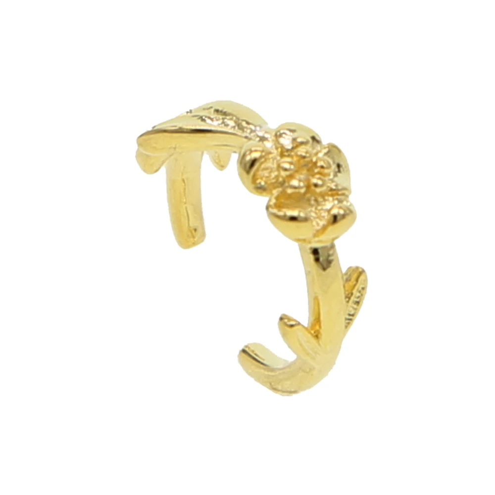 1 шт золотое покрытие серьги в форме цветка для ушей изящная одежда детей Милая