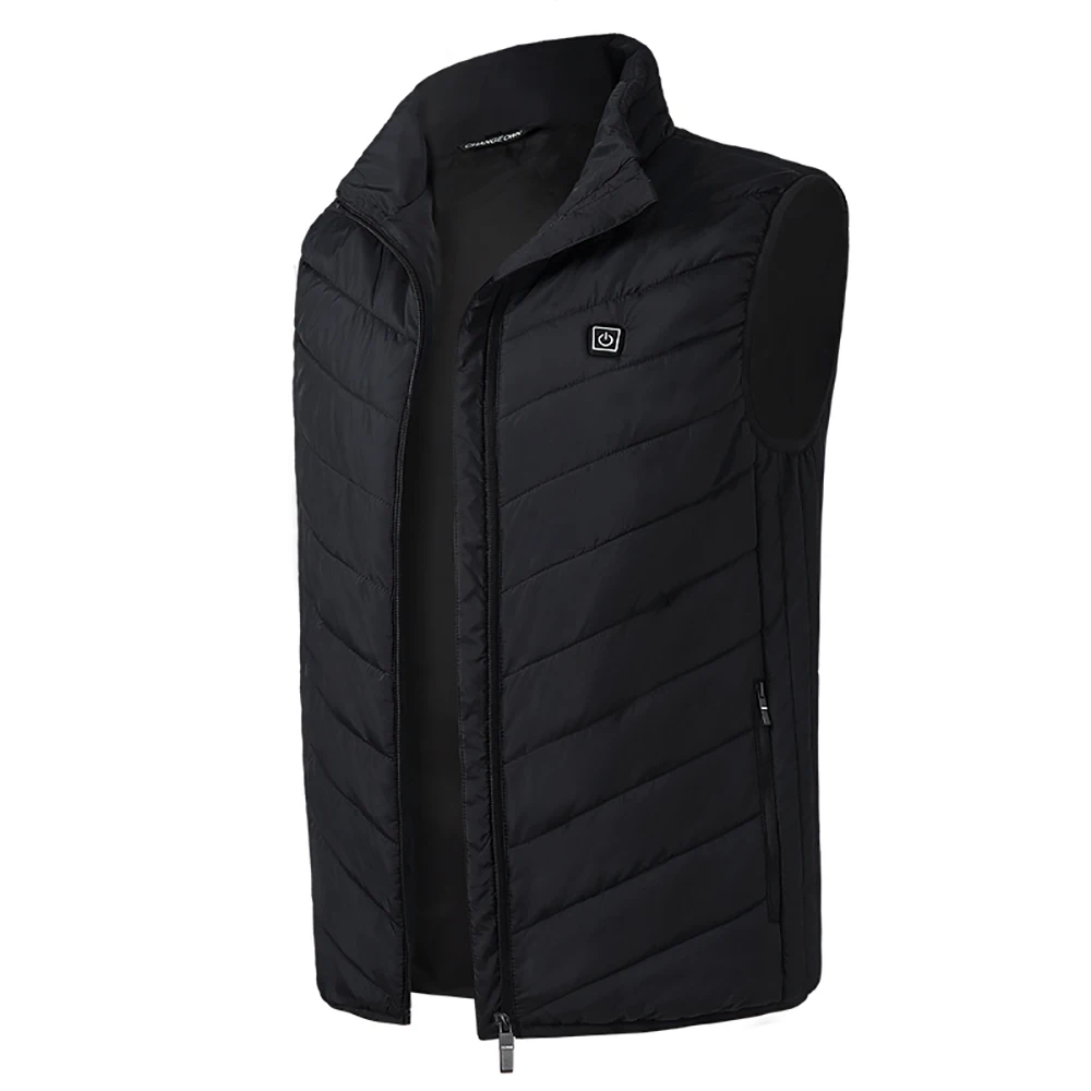 

2020 Men Electric Heating Vest Jacket Sleeveless Waistcoat USB Thermal Clothing Winter Warm Jacket Outerwear Male Heated Vest