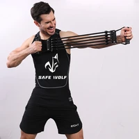fitness max 150 lb chest expander resistance bands 5 tubes adjustable chest arm shoulder muscle workout equipment elastic rope