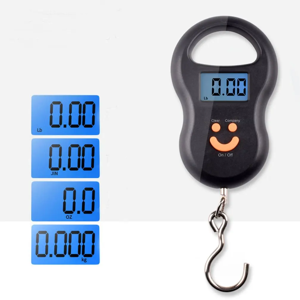 

Portable Electronic Scale Gourd Smiley Face Spring Scale Kilogram Fruit Food Weighing Luggage Electronic Weighing Scale