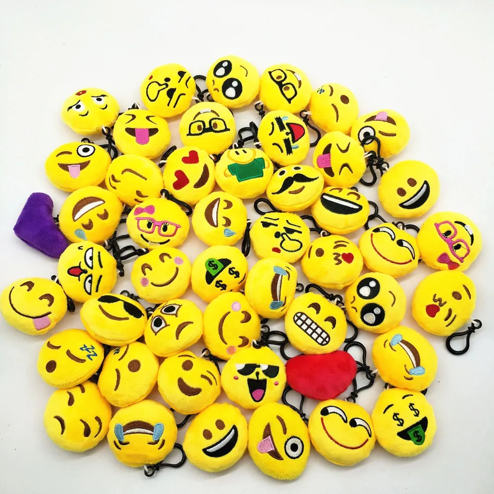 LLavero de peluche de dibujos animados para tel&eacute;fono m&oacute;vil, bolsa colgante de cuerda de 15/30/50 piezas al azar-4
