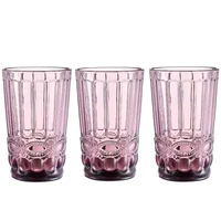 3pcs lot drinking glasses juice whisky cup bar household wedding 350ml milk coffee embossed tumbler beverage glass cups
